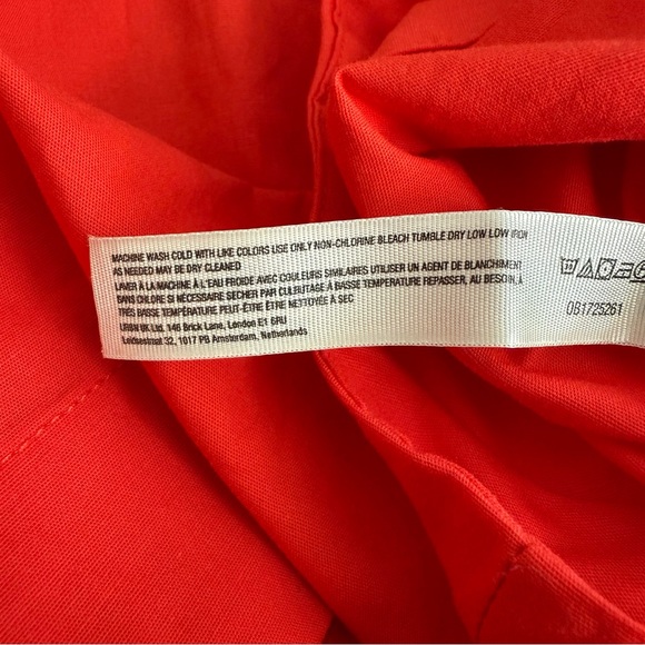 NWT Free People Red Fifi Midi Dress Spaghetti Strap Smocked Top Size Large $98 - Picture 7 of 9